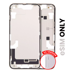 Mid-Frame Housing W/ Small Parts For iPhone 14 (US Version) (Used OEM Pull: Grade C) (Starlight)