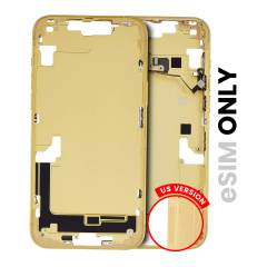 Mid-Frame Housing W/ Small Parts For iPhone 14 Plus (US Version) (Used OEM Pull: Grade C) (Yellow)