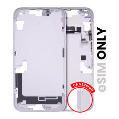 Mid-Frame Housing W/ Small Parts For iPhone 14 Plus (US Version) (Used OEM Pull: Grade C) (Purple)