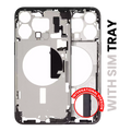 Mid-Frame Housing W/ Small Parts For iPhone 15 Pro Max (EU / Global Version) (Used OEM Pull: Grade A) (Black Titanium)