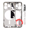 Mid-Frame Housing W/ Small Parts For iPhone 15 Pro (EU / Global Version) (Used OEM Pull: Grade A) (Natural Titanium)