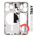 Mid-Frame Housing W/ Small Parts For iPhone 15 Pro (EU / Global Version) (Used OEM Pull: Grade A) (White Titanium)