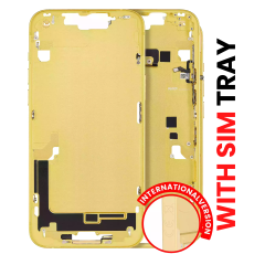 Mid-Frame Housing W/ Small Parts For iPhone 14 Plus (EU / Global Version) (Aftermarket Plus) (Yellow)
