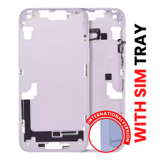 Mid-Frame Housing W/ Small Parts For iPhone 14 Plus (EU / Global Version) (Aftermarket Plus) (Purple)