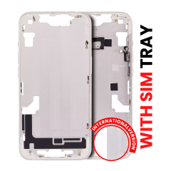 Mid-Frame Housing W/ Small Parts For iPhone 14 (EU / Global Version) (Aftermarket Plus) (Starlight)