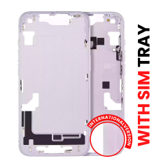 Mid-Frame Housing W/ Small Parts For iPhone 14 (EU / Global Version) (Aftermarket Plus) (Purple)