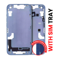 Mid-Frame Housing W/ Small Parts For iPhone 14 (EU / Global Version) (Aftermarket Plus) (Blue)