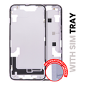 Mid-Frame Housing W/ Small Parts For iPhone 14 (EU / Global Version) (Used OEM Pull: Grade A) (Purple)