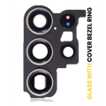Back Camera Lens With Cover Bezel Ring For Samsung Galaxy S23 Ultra 5G (Phantom Black)
