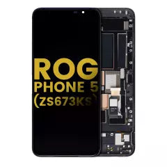 OLED Assembly With Frame For Asus ROG Phone 5 (ZS673KS) (Refurbished) (Phantom Black)