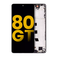 OLED Assembly With Frame For Honor 80 GT (Refurbished) (Black)