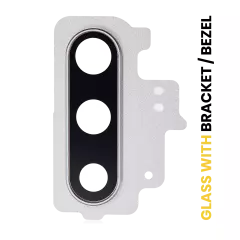 Back Camera Lens With Bracket / Bezel For Samsung Galaxy Note 10 (Aura Glow / Silver)