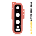 Back Camera Lens With Cover Bezel Ring For Samsung Galaxy S10 (Flamingo Pink)