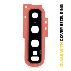 Back Camera Lens With Cover Bezel Ring For Samsung Galaxy S10 (Flamingo Pink)