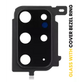 Back Camera Lens With Cover Bezel Ring For Samsung Galaxy S20 Plus (Cosmic Black)