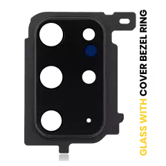 Back Camera Lens With Cover Bezel Ring For Samsung Galaxy S20 Plus (Cosmic Black)