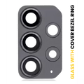 Back Camera Lens With Cover Bezel Ring For Samsung Galaxy A72 (A725 / 2021) (Awesome Black)