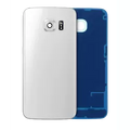 Back Cover Glass With Camera Lens For Samsung Galaxy S6 Edge (Service Pack) (White)