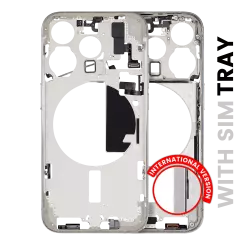 Mid-Frame Housing W/ Small Parts For iPhone 15 Pro (EU / Global Version) (Aftermarket Plus) (White Titanium)