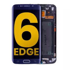 OLED Assembly With Frame For Samsung Galaxy S6 Edge (Refurbished) (Black Sapphire)