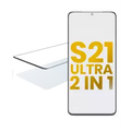 2 in 1 Front Glass With OCA Pre-Installed For Samsung Galaxy S21 Ultra
