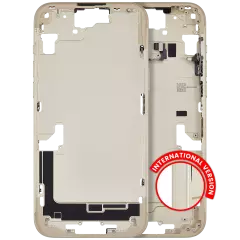 Mid-Frame Housing W/ Small Parts For iPhone 15 Plus (EU / Global Version) (Used OEM Pull: Grade A) (Yellow)