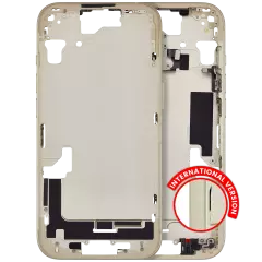 Mid-Frame Housing W/ Small Parts For iPhone 15 (EU / Global Version) (Aftermarket Plus) (Yellow)