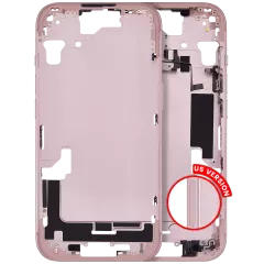 Mid-Frame Housing W/ Small Parts For iPhone 15 (US Version) (Aftermarket Plus) (Pink)