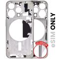 Mid-Frame Housing W/ Small Parts For iPhone 15 Pro (US Version) (Used OEM Pull: Grade A) (White Titanium)