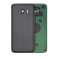 Back Cover Glass With Camera Lens For Samsung Galaxy S7 Edge (No Logo) (Aftermarket Plus) (Black)