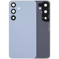 Back Cover Glass With Camera Lens For Samsung Galaxy S24 5G (No Logo) (Aftermarket Plus) (Sapphire Blue)