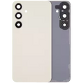 Back Cover Glass With Camera Lens For Samsung Galaxy S24 Plus 5G (No Logo) (Aftermarket Plus) (Amber Yellow)