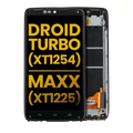 LCD Assembly With Frame For Motorola Droid Turbo (XT1254 / 2014) / Moto Maxx (XT1225) (Refurbished) (Black)