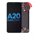 LCD Assembly With Frame For Samsung Galaxy A20 (A205 / 2019) (F Version) (Aftermarket: Incell) (All Colors)