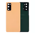 Back Cover Glass With Camera Lens For Samsung Galaxy S20 FE (Service Pack) (Cloud Orange)