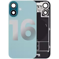 Back Glass w/ MagSafe Magnet & NFC & Flashlight Flex For iPhone 16 (Used OEM Pull: Grade A) (Teal)