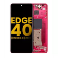 OLED Assembly With Frame For Motorola Moto Edge 40 (XT2303-3 / 2023) (Refurbished) (Viva Magenta)