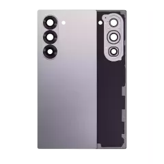 Back Cover Glass With Camera Lens For Samsung Galaxy Z Fold 6 5G (Aftermarket Plus) (Silver Shadow)