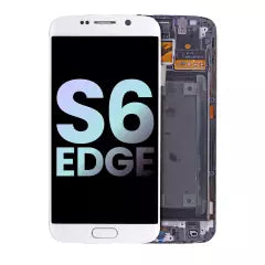 OLED Assembly With Frame For Samsung Galaxy S6 Edge (CDMA: Verizon / Sprint) (Service Pack) (White Pearl)