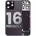 Back Glass w/ MagSafe Magnet & NFC & Flashlight Flex For iPhone 16 Pro Max (Used OEM Pull: Grade A) (Black Titanium)