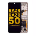 Main OLED Assembly With Frame For Motorola Razr 2024 / Razr 50 (XT2453 / 2024) (Refurbished) (Beach Sand)