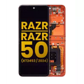 Main OLED Assembly With Frame For Motorola Razr 2024 / Razr 50 (XT2453 / 2024) (Refurbished) (Spritz Orange)