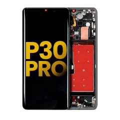 OLED Assembly With Frame For Huawei P30 Pro (Aftermarket Plus) (Black)