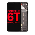 OLED Assembly With Frame For OnePlus 6T (A6010 / A6013) (Aftermarket Plus) (Midnight Black)