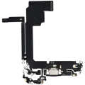 Charging Port Flex Cable For iPhone 15 Pro Max (Aftermarket Plus) (Black Titanium)