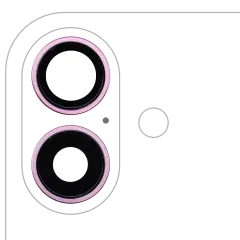 Back Camera Lens With Bracket & Bezel For iPhone 16 / 16 Plus (2 Piece Set) (Premium) (Pink)
