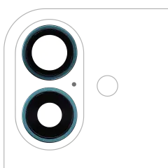 Back Camera Lens With Bracket & Bezel For iPhone 16 / 16 Plus (2 Piece Set) (Premium) (Teal)