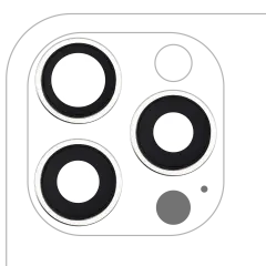 Back Camera Lens With Bracket & Bezel For iPhone 16 Pro / 16 Pro Max (3 Piece Set) (Premium) (White Titanium)