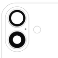 Back Camera Lens With Bracket & Bezel For iPhone 16 / 16 Plus (2 Piece Set) (Premium) (White)