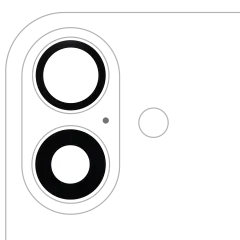 Back Camera Lens (Glass Only) With Adhesive For iPhone 16 / 16 Plus (2 Piece Set) (Real Sapphire) (Premium) (10 Pack)